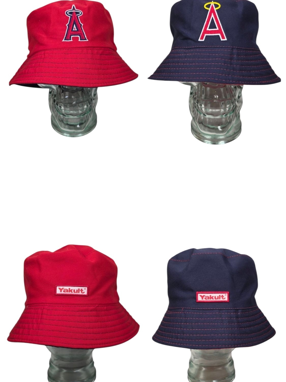 Los Angeles LA Angels Stadium Yakult  Exclusive Reversible Bucket Hat Cap